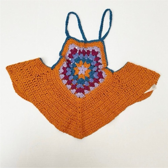 Free People Bella Crochet Crop Top Medium - Picture 11 of 16